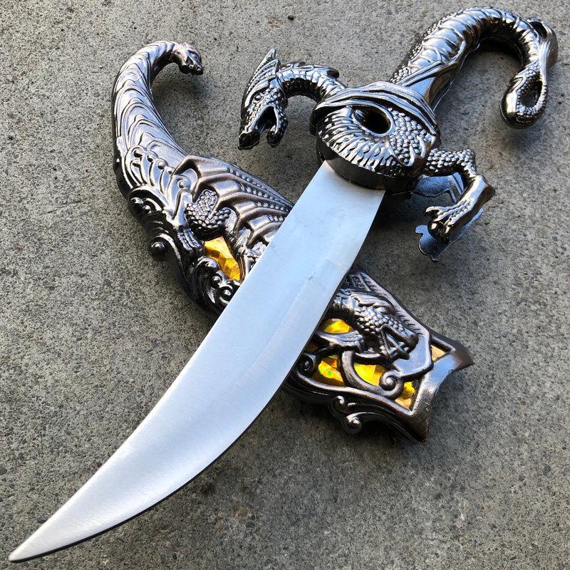 10" Fantasy Dragon Dagger Medieval Letter Opener w/ Scabbard