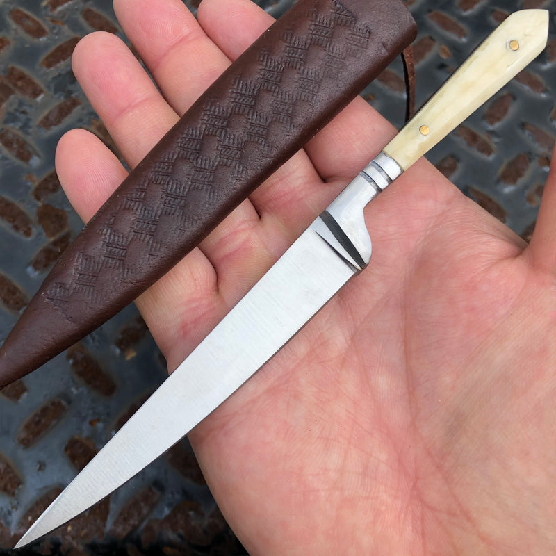 7" Medieval Toothpick Knife Survival Hunting FIXED BLADE w/ Sheath