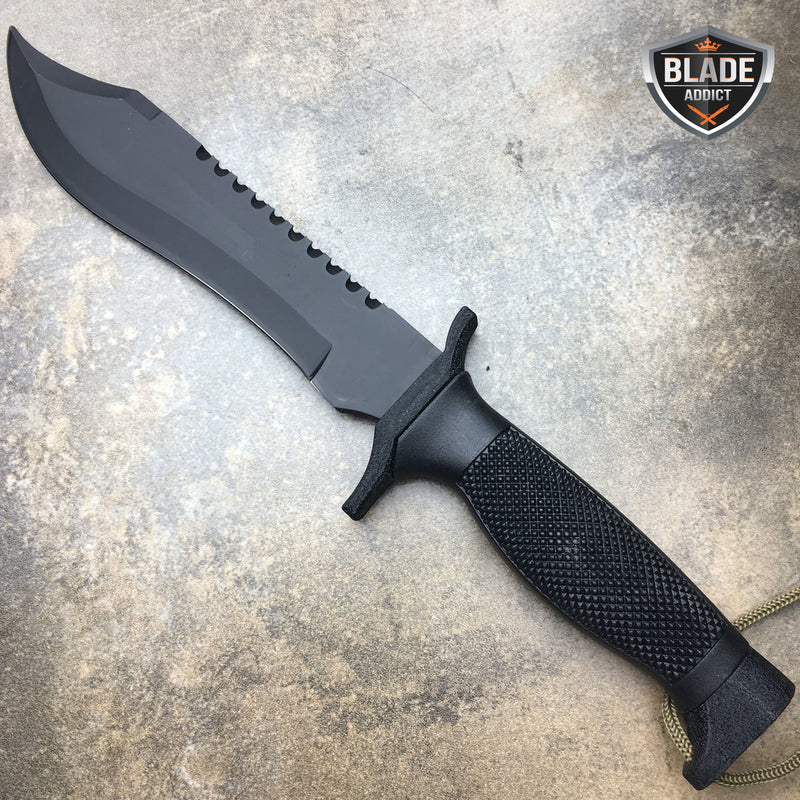 12" ARMY Hunting Fixed Blade Survival Knife Military Bowie