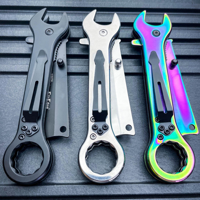 Multi-Tool Tanto Blade Spring Assisted Open Folding Pocket Knife Wrench Tool NEW - BLADE ADDICT