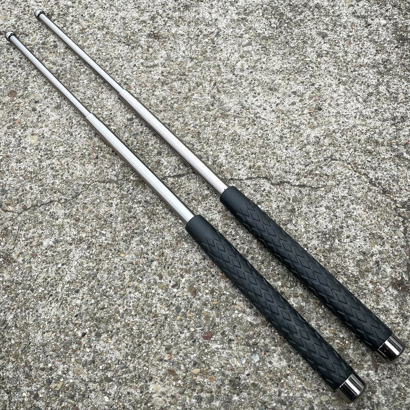 48" SILVER EXPANDABLE BO STAFF - BLADE ADDICT