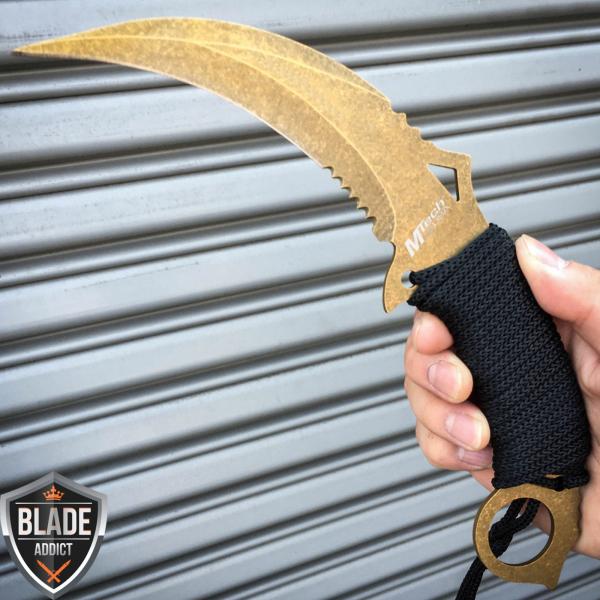 Tactical Combat Karambit Knife Bowie Knife Fixed Blade Knife W/sheath