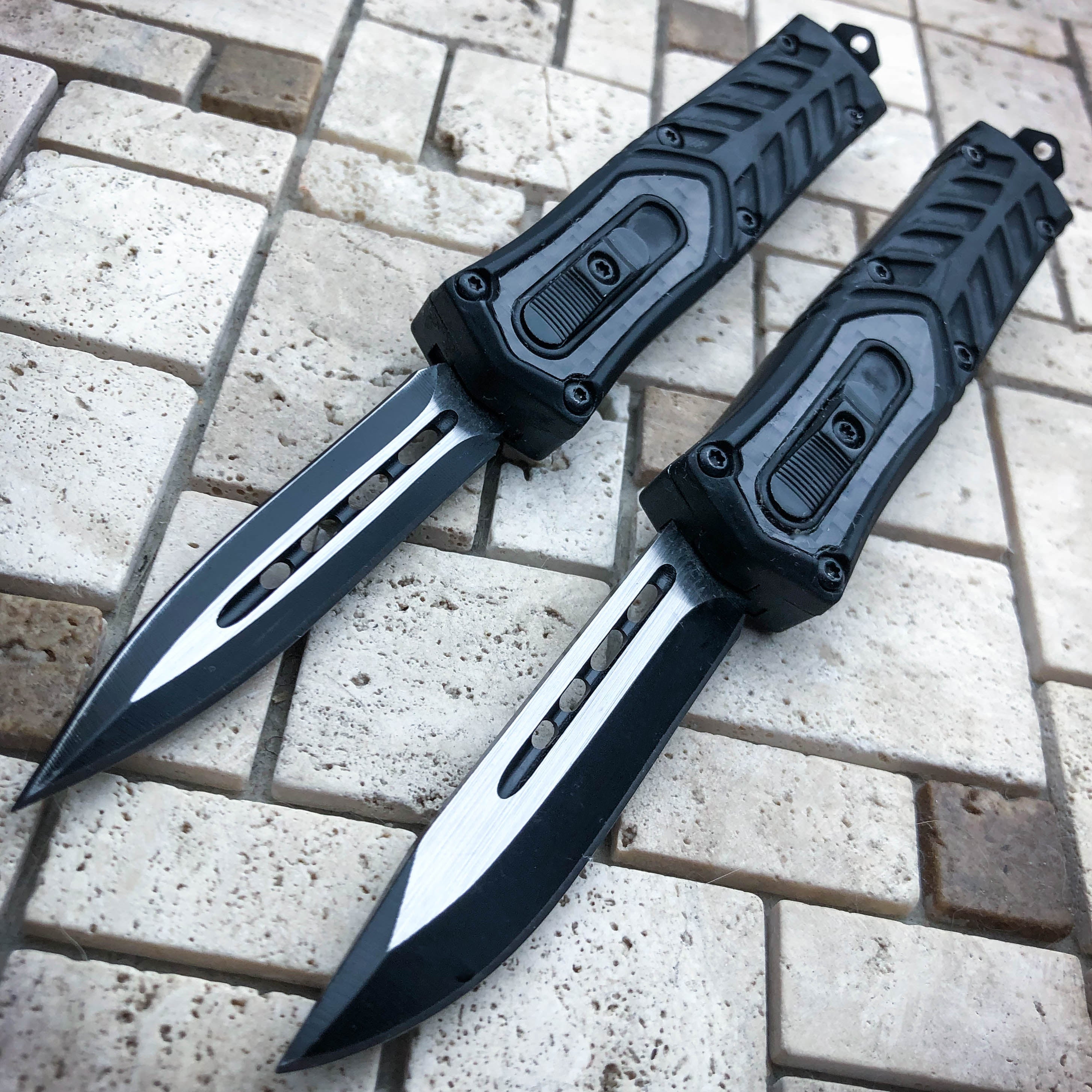 Everyday Carry Carbon Fiber Mini OTF Knife | MEGAKNIFE WHOLESALE