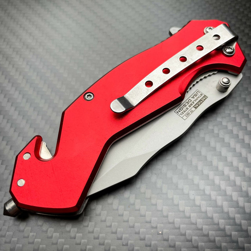 7.25" TAC FORCE USA AMERICAN FLAG ASSISTED OPEN FOLDING SPRING POCKET KNIFE OPEN - BLADE ADDICT