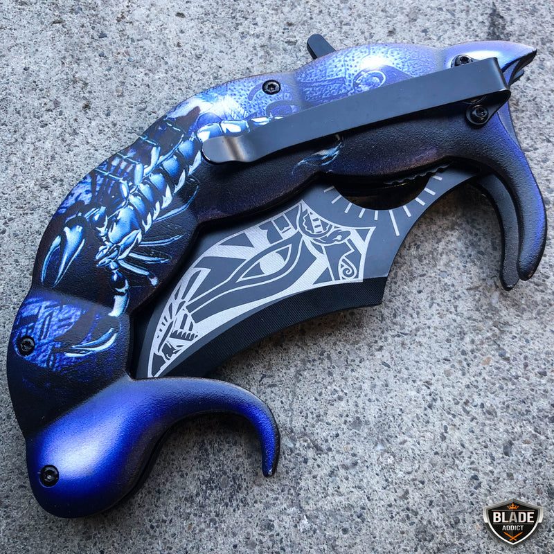 8.5" Fantasy Scorpion Assisted OpenTactical Folding Pocket Knife Karambit Blade