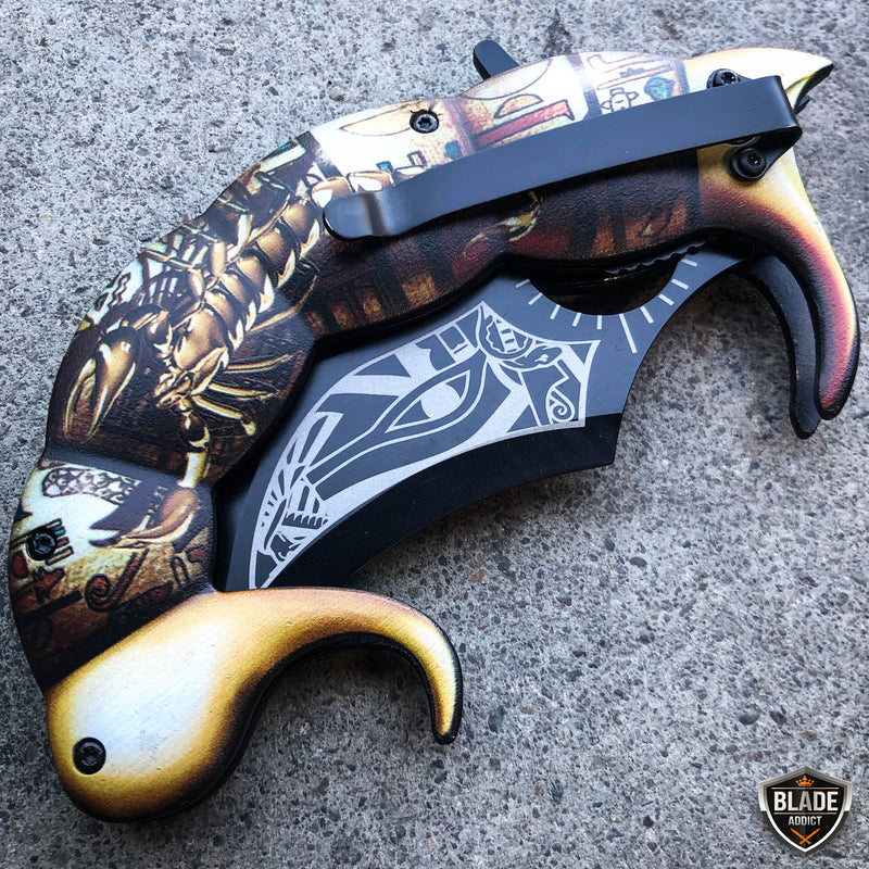 8.5" Fantasy Scorpion Assisted OpenTactical Folding Pocket Knife Karambit Blade