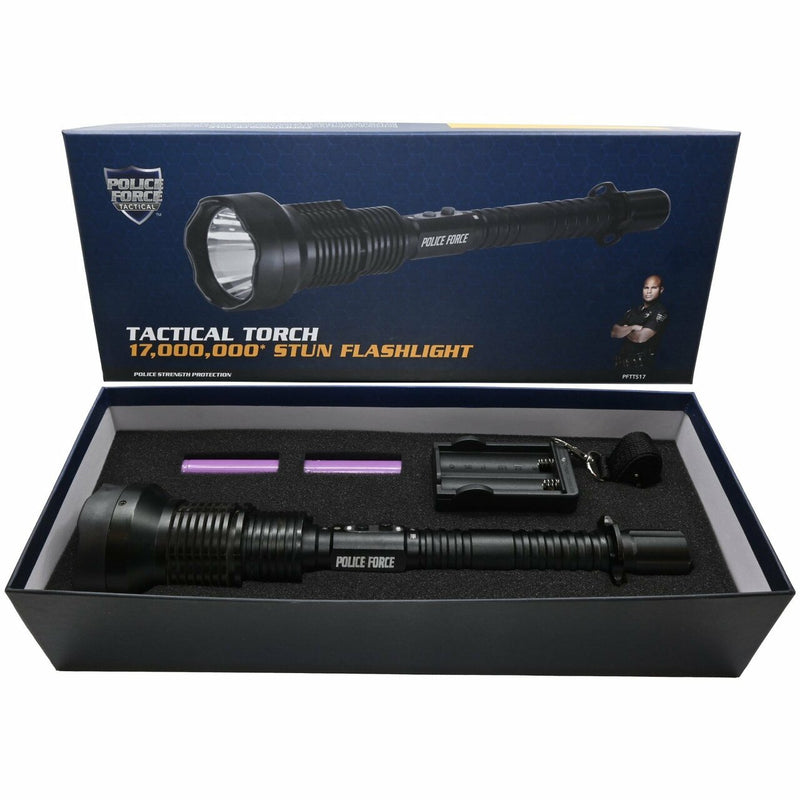 Police Force Tactical Torch Stun Flashlight 17,000,000 - BLADE ADDICT