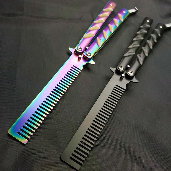 USA SELLER USA STOCK High Quality Practice BALISONG METAL Comb