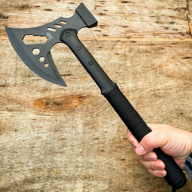 18" CAMPING TOMAHAWK THROWING AXE BATTLE Hatchet - BLADE ADDICT