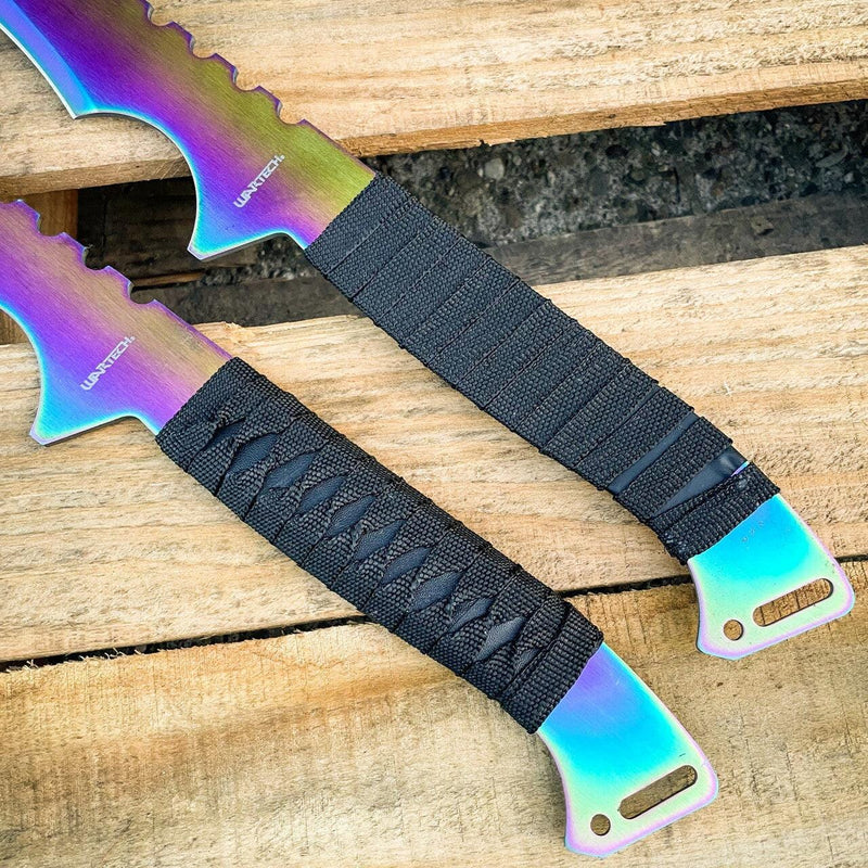 5PC Rainbow Tactical Knife Set - MEGAKNIFE