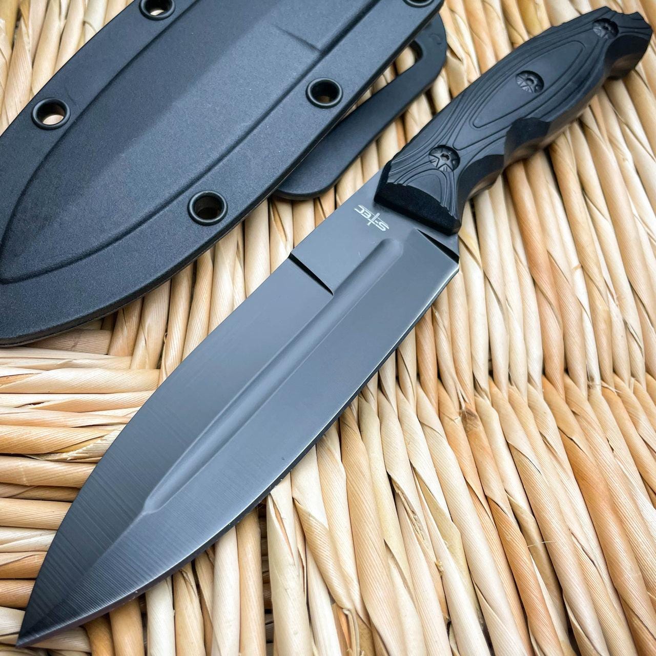 Heavy Duty Hunting Camping Fixed Blade Survival Military Bowie Knife +  SHEATH