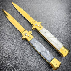 Gold Auto Italian Stiletto - BLADE ADDICT