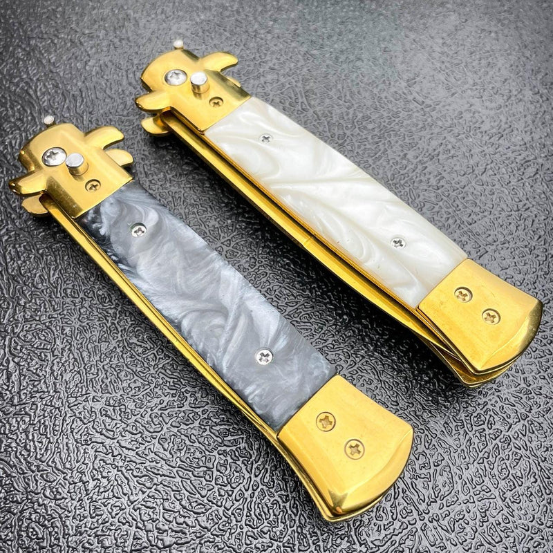 Gold Auto Italian Stiletto - BLADE ADDICT