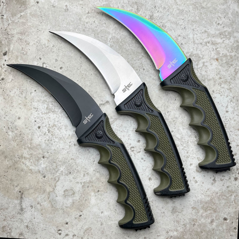 8.75" Military Tactical Combat KARAMBIT Fixed Blade Survival Talon Claw Knife - BLADE ADDICT