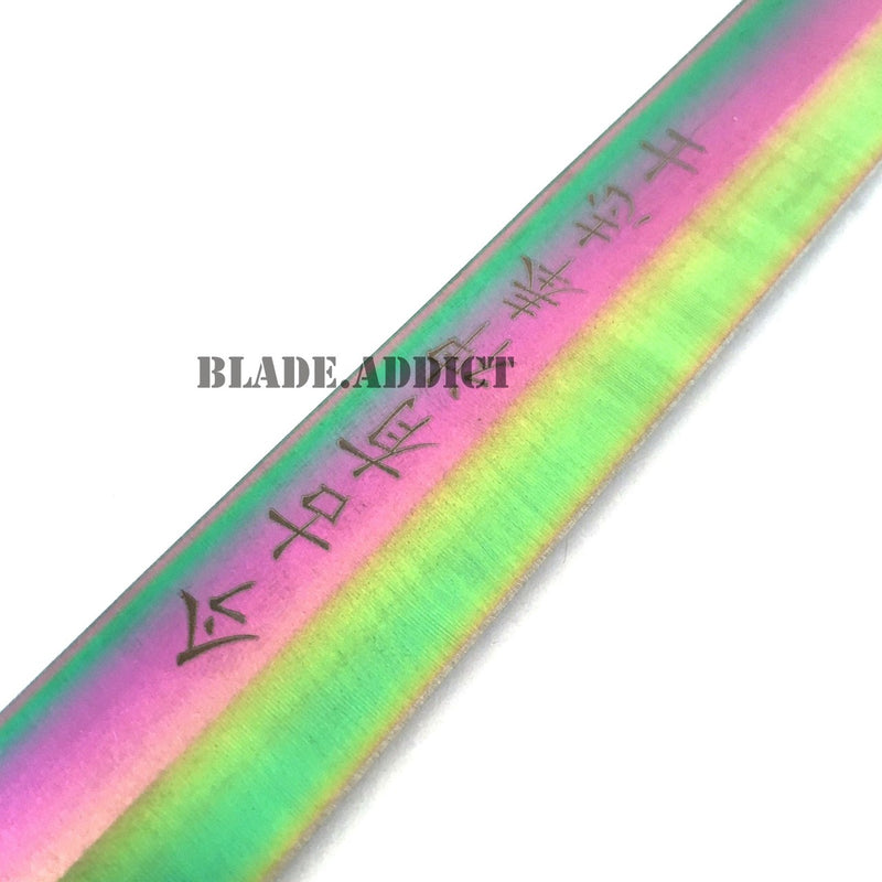 2PC 27" & 18" NINJA RAINBOW SWORD SET Machete