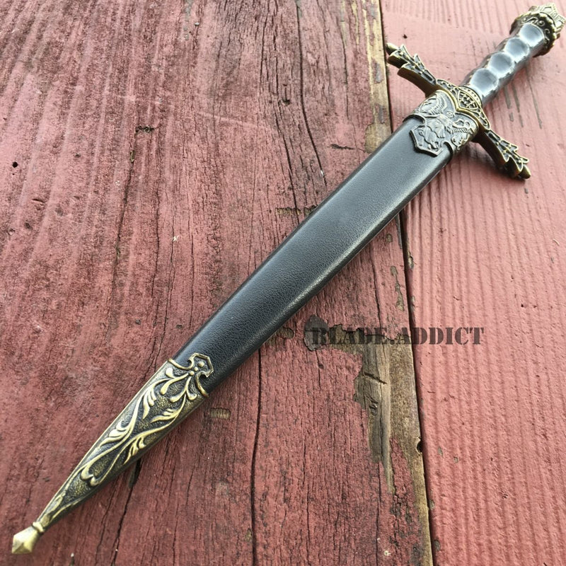 13.5" MEDIEVAL ORNATE KING ARTHUR Historical Short Sword Dagger