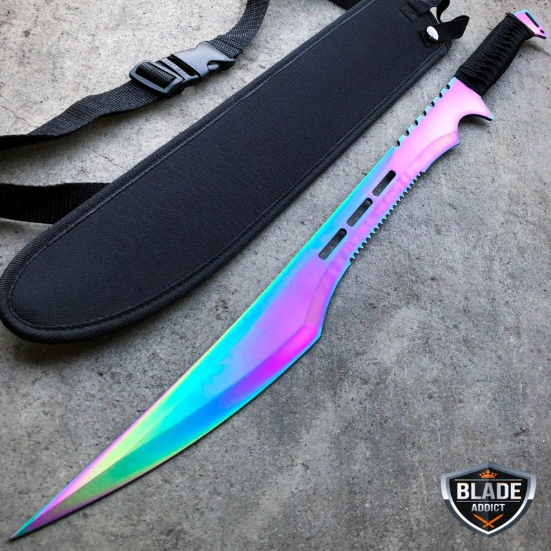 27" Rainbow Full Tang Blade Machete Sword