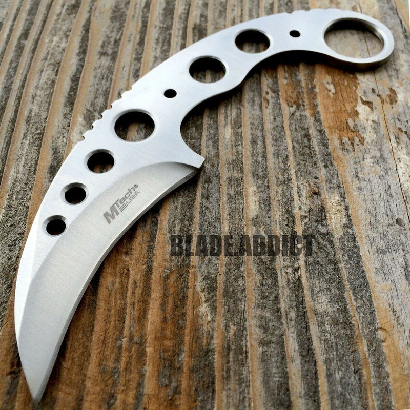 7" MTECH Military Tactical Karambit Hunting Skinner Hawkbill Neck Knife Claw Dagger