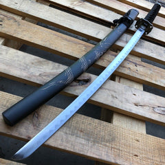 Japanese Samurai Sword KATANA High Carbon Steel Ninja Blade Dragon Tang Machete