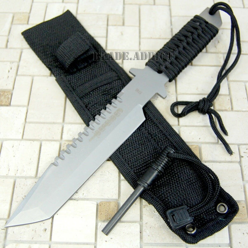 11" Hunting Camping Survival Knife w/ Firestarter