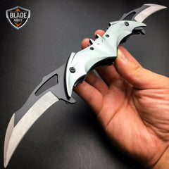 Dark Knight Batman Batarang Dual Blade Spring Assisted Pocket Knife