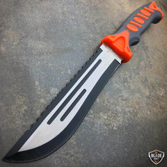 Camping Tactical Hunting Rambo Bowie Survival FIXED BLADE AXE Knife Machete NEW