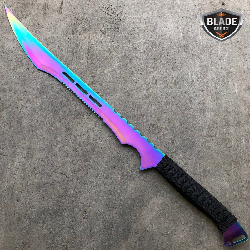 27" Rainbow Full Tang Blade Machete Sword