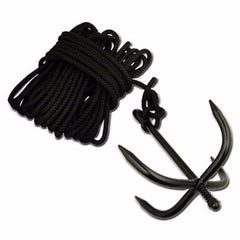 SWAT Black Tactical Folding Climbing Ninja Grappling Hook - New w/Nylon Rope