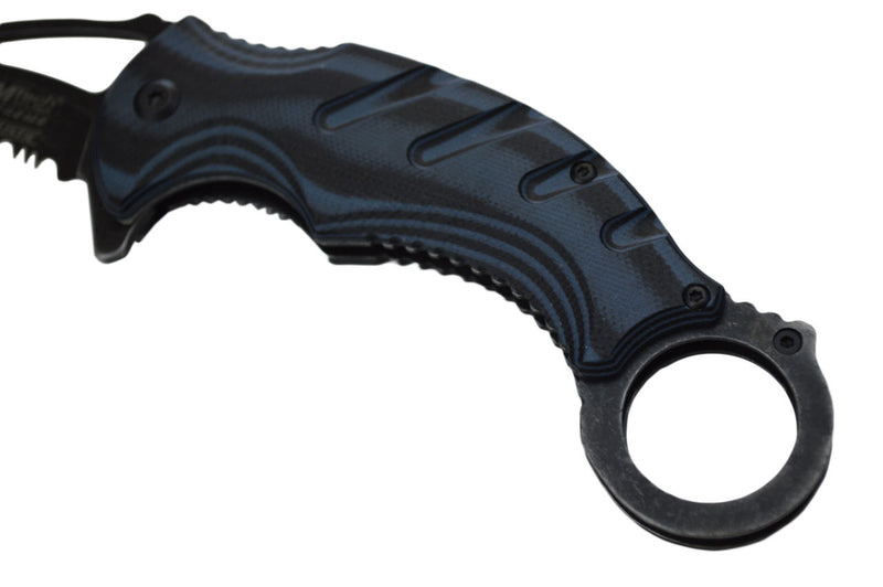 8" Spring Assisted Open Folding Pocket Knife Karambit Claw Combat Tactical