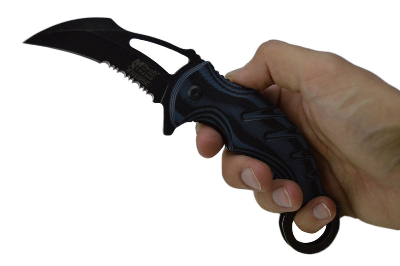 8" Spring Assisted Open Folding Pocket Knife Karambit Claw Combat Tactical