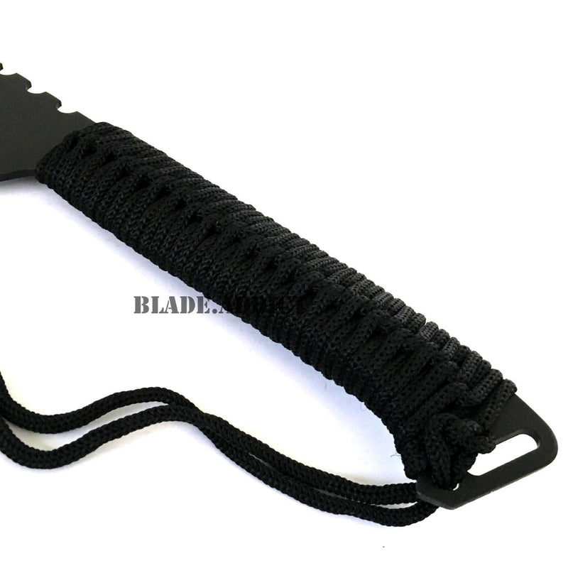 27" Full Tang Tactical Combat Ninja Sword Machete Katana Black w/ Nylon Sheath